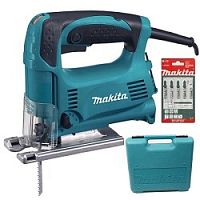 картинка Makita 4329KX1 Ручной электро лобзик [4329KX1] {450Вт,500-3100об\м,ход-18мм,рез-65мм,1.9кг,чем,маятн,набор A-86898} от магазина Tovar-RF.ru