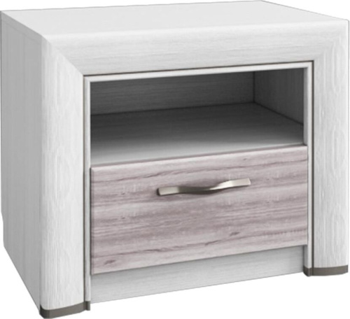 картинка Тумба прикроватная АНРЭКС OLIVIA Тумба прикроватная 1S, цвет вудлайн крем/дуб анкона АНРЭКС OLIVIA Тумба прикроватная 1S, цвет вудлайн крем/дуб анкона от магазина Tovar-RF.ru