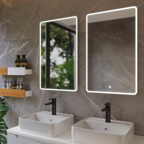 картинка Зеркало POINT, 50x80 см, сенсорный выключатель, LED-подсветка от магазина Tovar-RF.ru фото 5