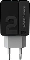 картинка сзу more choice (4627151191911) nc46i 2usb 2.4a для 8-pin 1м black grey от магазина Tovar-RF.ru