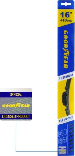 картинка щетка стеклоочистителя goodyear gy000436 premium 16''/41см бескаркасная goodyear gy000436 premium 16''/41см бескаркасная от магазина Tovar-RF.ru