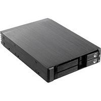 картинка procase t2-012-sata3-bk {hot-swap корзина 2*2.5" sata3/sas 6gb (черный) hotswap trayless aluminium mobie rack module (1x3,5) 1xfan 80x15mm} от магазина Tovar-RF.ru
