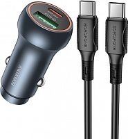 картинка азу borofone (6941991118678) bz32baa 1usb+1type-c 3.0a pd30w , metal grey от магазина Tovar-RF.ru