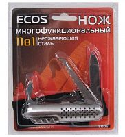 картинка нож экос многофункциональный нож sr061, 11 в 1, 17,5 см, нержавеющая сталь, блистер 325111от магазина Tovar-RF.ru