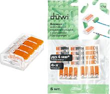 картинка DUWI (26614 3) Клемма рычажковая, СМК 223-414, 0,5-4мм от магазина Tovar-RF.ru