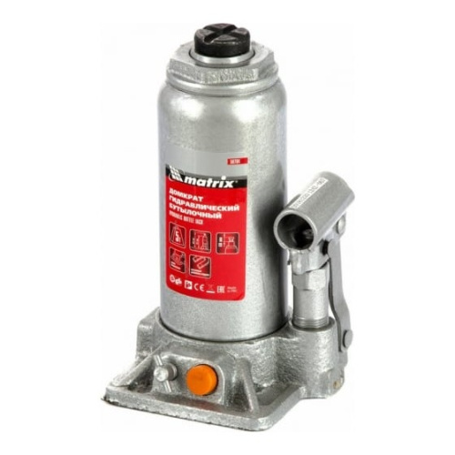 картинка matrix домкрат гидравлический бутылочный, 5 т, h подъема 197–382 мм [50764] от магазина Tovar-RF.ru