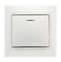 картинка выключатель SMARTBUY (SBE-01w-10-SW1-1-c) Венера, 1-клавишный,белый от магазина Tovar-RF.ru