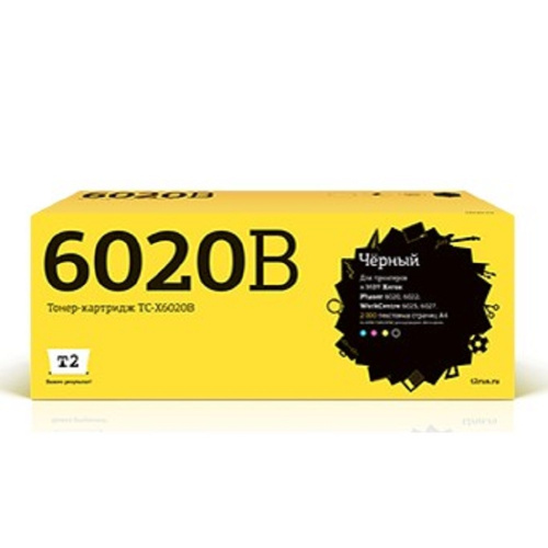 картинка t2 106r02763 картридж (tc-x6020b) для xerox phaser 6020/6022/workcentre 6025/6027 (2000k) black от магазина Tovar-RF.ru