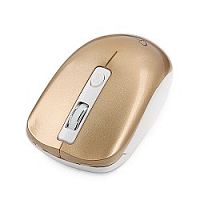 картинка gembird musw-400-g gold usb { мышь беспров., 3кн.+колесо-кнопка, 2.4ггц, 1600 dpi, бесшумный клик} от магазина Tovar-RF.ru