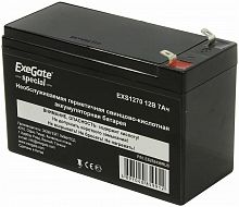 картинка аккумулятор exegate special exs1270 аккумулятор 12в/7ач, клеммы f2 универсальные от магазина Tovar-RF.ru