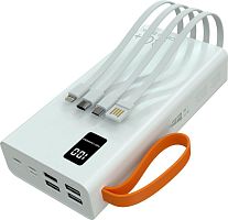 картинка зарядное устройство more choice (4620202550583) pb22-30 с кабелем 2usb 2.1a - 30000mah белый от магазина Tovar-RF.ru
