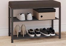 картинка Банкетка ЗМИ Банкетка Торонто 23S (TORONTO 23S banquet&shoes) цвет каркаса графит, цвет сиденья серый БТ23СГрС от магазина Tovar-RF.ru