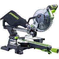 картинка Greenworks GD24MS216 Торцовочная пила, 24V, б/щ, 4800 об/мин, 216х30мм,рез 65х310мм,1х4Ач,ЗУ [1501707UB] от магазина Tovar-RF.ru