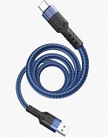 картинка кабель hoco (6931474770615) u110 type-c (m) 1.2m - синий от магазина Tovar-RF.ru