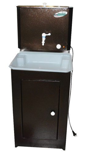 картинка Умывальник ЧИСТЮЛЯ (бак полимерное покр. с ЭВН+мойка пластм.) медь от магазина Tovar-RF.ru