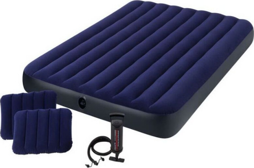 картинка матрас надувной intex матрас надувной classic downy airbed 152x203x25 см (ручной насос+2 подушки) . арт. 64765 intex матрас надувной classic downy airbed 152x203x25 см (ручной насос+2 подушки) . арт. 64765от магазина Tovar-RF.ru