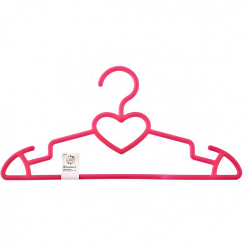 картинка Вешалка пластиковая для верхней одежды 41 см, цветная, сердечко Elfe от магазина Tovar-RF.ru