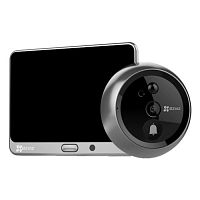 картинка ezviz cs-dp1-a0-4a1wpfbsr/silvermetallic беспроводной дверной глазок + 1мп внешняя камера с ик-подсветкой до 3м 1/3'' cmos матрица; объектив 2.2мм@ f2.4; 25 к/с 1280*720, угол обзора 124°; ик-фильтр от магазина Tovar-RF.ru