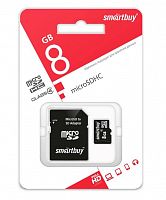 картинка карта памяти smartbuy (sb8gbsdcl4-01) microsdhc 8gb сlass4 + адаптер от магазина Tovar-RF.ru