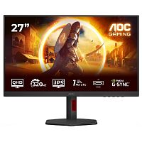 картинка lcd aoc 27" q27g4sru black-red с поворотом экрана {ips 2560x1440 320hz 0.5ms 178/178 450cd 1000:1 2xhdmi2.1 displayport1.4 pivot} от магазина Tovar-RF.ru