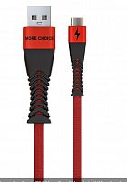 картинка кабель more choice (4627151192253) k41sa usb (m)-type-c (m) 3.0а 1.0м - черный/красный от магазина Tovar-RF.ru