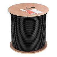 картинка rexant (01-0158) кабель витая пара f/utp, cat 6, pe, 4pr, 23awg, outdoor, solid, черный, 305м от магазина Tovar-RF.ru