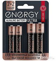 картинка Батарейка алкалиновая ENERGY Ultra LR6+LR03/4B (АА+ААА) 104981 от магазина Tovar-RF.ru