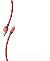 картинка кабель smartbuy (ik-12-s14rb) s14 microusb красный/черн., 3 а, 1 м от магазина Tovar-RF.ru