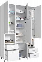 картинка детская мебель polini шкаф трехсекционный kids mirum 2330 белый (4 кор.) от магазина Tovar-RF.ru