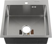 картинка мойка врезная fabia profi 505033 мойка врезная 50х50 см, дизайн толщина 3,0 х 0,8 мм, глубина 220 мм + большой сифон с переливом + корзина +коврик от магазина Tovar-RF.ru