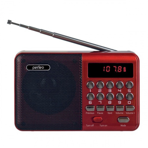 картинка perfeo радиоприемник цифровой palm fm+ 87.5-108мгц/ mp3/ питание usb или 18650/ красный (i90-red) [pf_a4871] от магазина Tovar-RF.ru