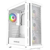 картинка powercase ultimate white, tempered glass, 4x 120mm argb fans, argb hub, белый, atx (cuw-a4) от магазина Tovar-RF.ru