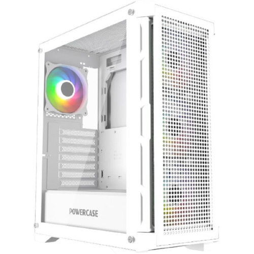 картинка Powercase Ultimate White, Tempered Glass, 4x 120mm ARGB fans, ARGB HUB, белый, ATX (CUW-A4) от магазина Tovar-RF.ru