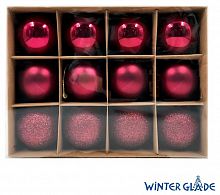 картинка Набор ёлочных шаров WINTER GLADE Набор ёлочных шаров пластик, 6 см, 12 шт, красный микс, 6012G003 от магазина Tovar-RF.ru