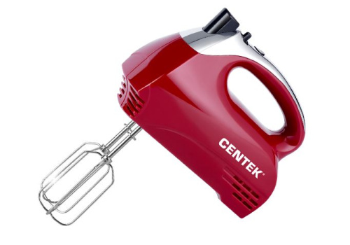 картинка миксер centek ct-1118 (хром/вишня) 350вт, 5 скоростей+турбо, взбивание/замешивание от магазина Tovar-RF.ru