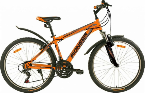 картинка велосипед pioneer city 26"/18" orange-black-grayот магазина Tovar-RF.ru