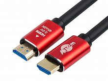 картинка кабель hdmi atcom (ат5943) кабель hdmi 5м (red/gold, в пакете) ver 2.0 от магазина Tovar-RF.ru