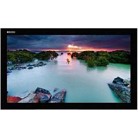 картинка lumien cinema home [lch-100108] экран 203x348 см (раб. область 187х332 см) (150") matte white, алюминиевая рама обтянутая черным бархатом 16:9 от магазина Tovar-RF.ru
