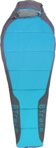 картинка мешок спальный btrace zero l прав. кокон дл.: 220см серый/синий (s0581)от магазина Tovar-RF.ru