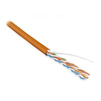картинка hyperline uutp4-c5e-s24-in-lszh-or-305 (305 м) кабель витая пара, неэкран. u/­utp, категория 5e, 4 пары (24 awg), (0,51 мм), одножильный (solid), lszh, нг(с)-hf, -20°c – +75°c, оранжевый  от магазина Tovar-RF.ru