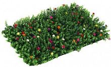 картинка Изгородь искусственная INBLOOM Изгородь искусственная 60x40см Самшит с цветами, полипропилен (172-032) от магазина Tovar-RF.ru