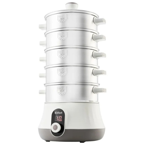 картинка kitfort кт-2035 пароварка  мощность: 600 вт.количество уровней: 5.таймер приготовления: до 60 минут. от магазина Tovar-RF.ru