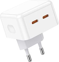 картинка сзу borofone (6941991101113) ba76a 2type-c 3.0a pd 35w , white borofone (6941991101113) ba76a 2type-c 3.0a pd 35w , white от магазина Tovar-RF.ru