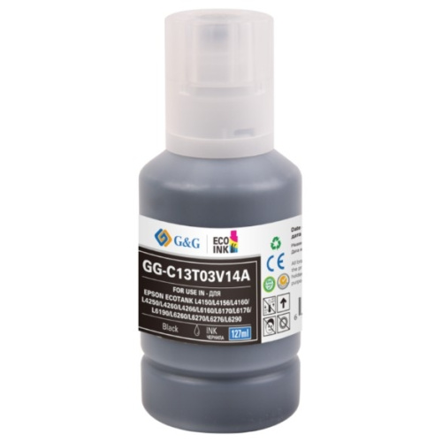 картинка чернила g&g gg-c13t03v14a 101bk черный127мл для epson l4150/l4160/l6160/l6170 от магазина Tovar-RF.ru