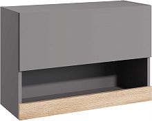 картинка Модульная мебель МЕБЕЛЬ-КОМПЛЕКС ЙОРК Полка навесная с дверкой Серый шифер/Дуб Делано МЕБЕЛЬ-КОМПЛЕКС ЙОРК Полка навесная с дверкой Серый шифер/Дуб Делано от магазина Tovar-RF.ru