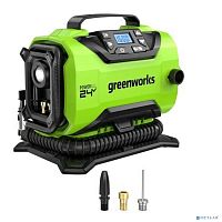 картинка greenworks acg301 компрессор автомобильный аккумуляторный, 24v / 12v (от сети автомобиля), без акб и зу [3400807] от магазина Tovar-RF.ru