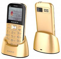 картинка телефон мобильный maxvi b6ds (2sim) golden от магазина Tovar-RF.ru