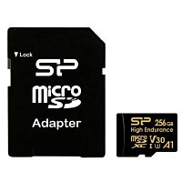картинка флеш карта microsdxc 256gb silicon power sp256gbstxdv3v1hsp high endurance v30 a1 + adapter от магазина Tovar-RF.ru