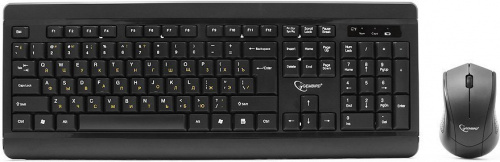картинка комплект клавиатура+мышь gembird ,черный, 2.4ггц беспроводной от магазина Tovar-RF.ru