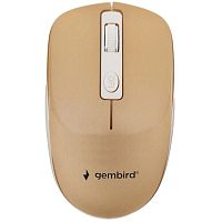 картинка gembird musw-400-g gold usb { мышь беспров., 3кн.+колесо-кнопка, 2.4ггц, 1600 dpi, бесшумный клик} от магазина Tovar-RF.ru